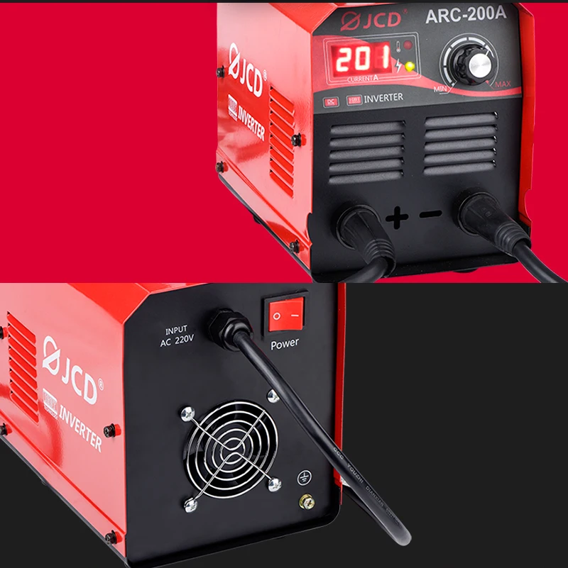 JCD DC инвертор дуговой/MIG сварочный аппарат 220 В IGBT MMA 160/200 а для дома начинающих