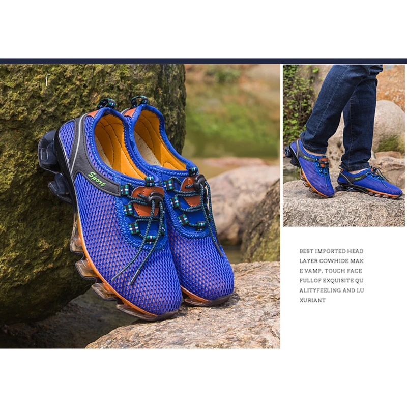 Кроссовки мужские сетчатые амортизирующие размер 39-48 Мужская обувь для ходьбы |