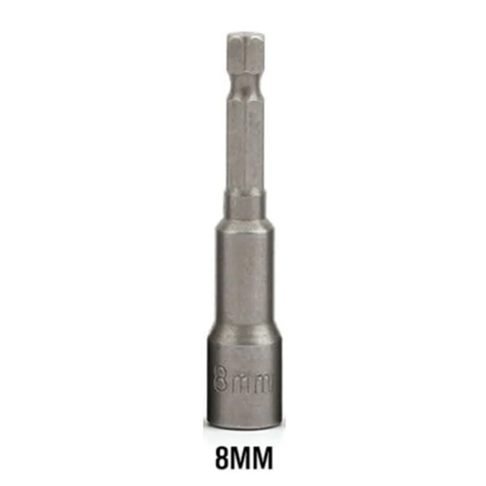 

5Pcs 8 Mm Magnetic Tech Screw Driver Tek Bit Drill Nut Setter Roofing Cladding Impact Drill Extension Drill Bits Bar Socket Ada