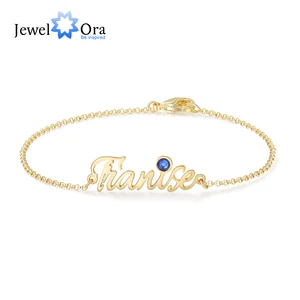 Персонализированные браслеты с именной табличкой и камнем-талисманом