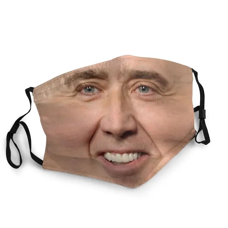 

Nicolas Cage Mask Anti Dust Reusable Funny Meme Face Mask Protection Cover Men Respirator Mouth Muffle