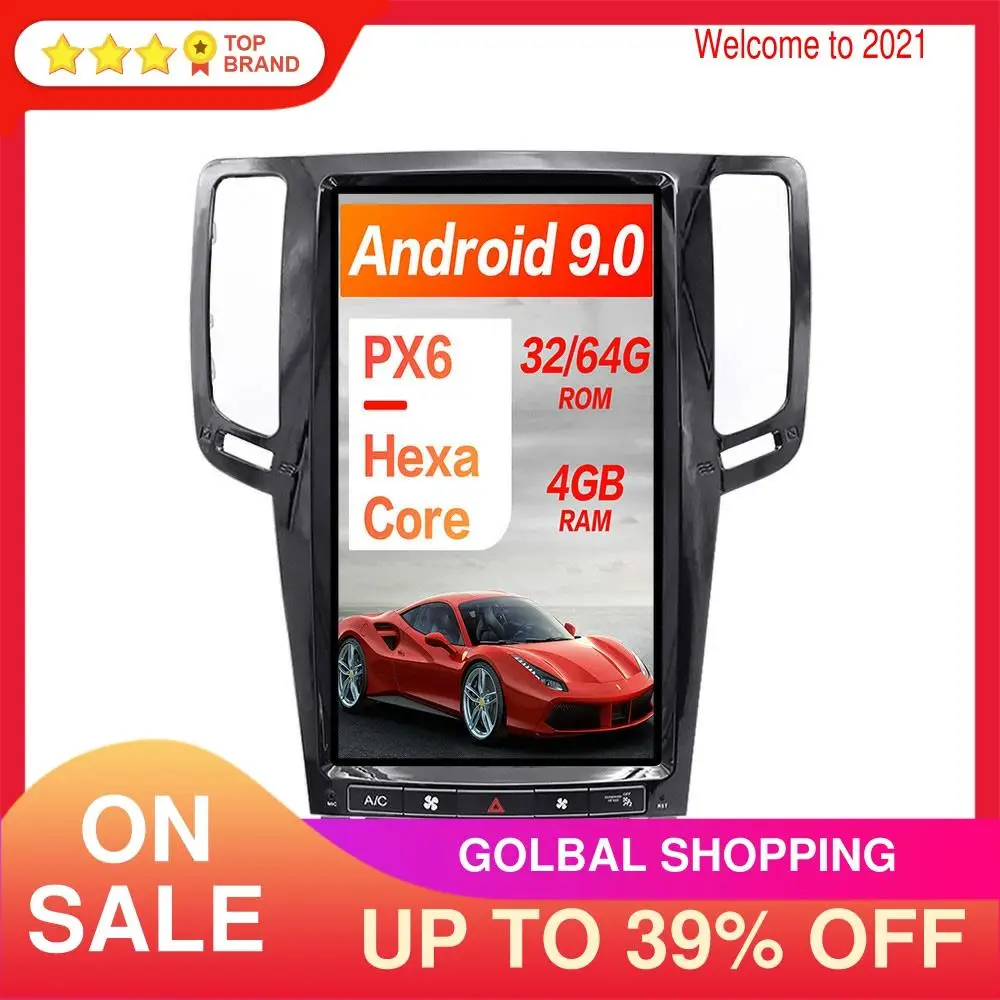 

Для Infiniti G25 G35 G37 2007-2015 Andriod 9,0 4G Tesla стиль экран автомобиля GPS навигация авто радио головное устройство мультимедийный плеер