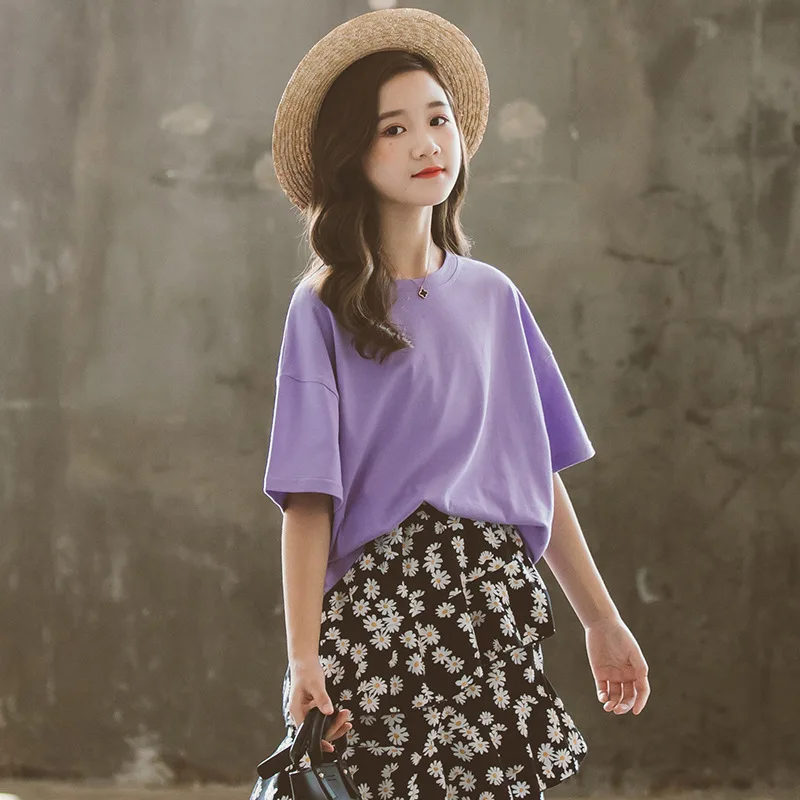 Летняя Детская Повседневная футболка с коротким рукавом и круглым вырезом