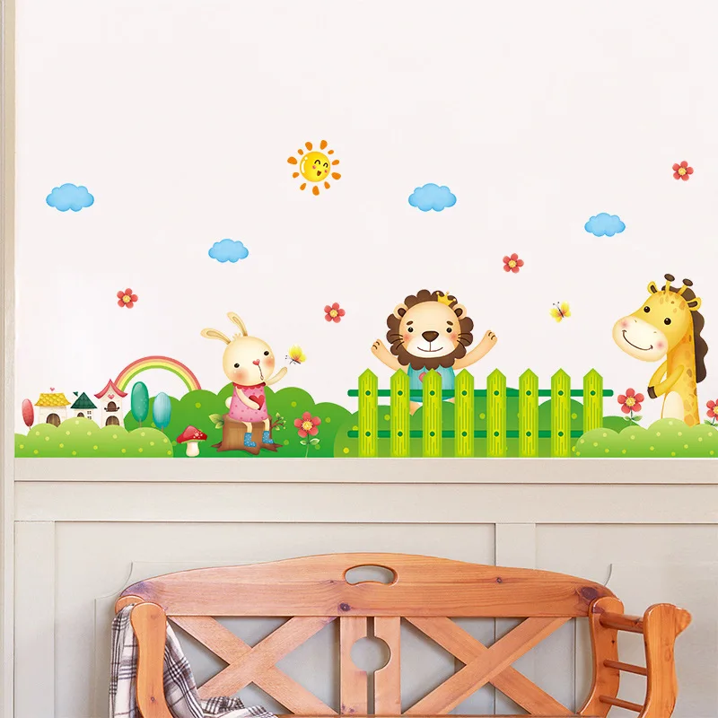 

Bathroom Waterproof Wall Stickers for Kids Rooms Baby Cute Cartoon Ocean Animals PVC Poster Home Decoration Wallpaper