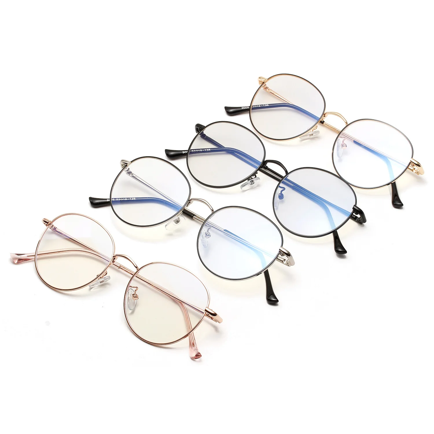 Clear Lens Round Frame Eyeglasses Women Men Glasses Metal Gold Fake Optical Eye Frames Myopia Eyewear | Аксессуары для одежды