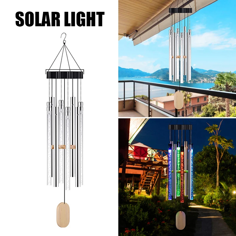 

Solar Wind Chimes Lights with Color Changing IP65 Waterproof Convenient Durable Long Lasting for Outside Garden LBShipping