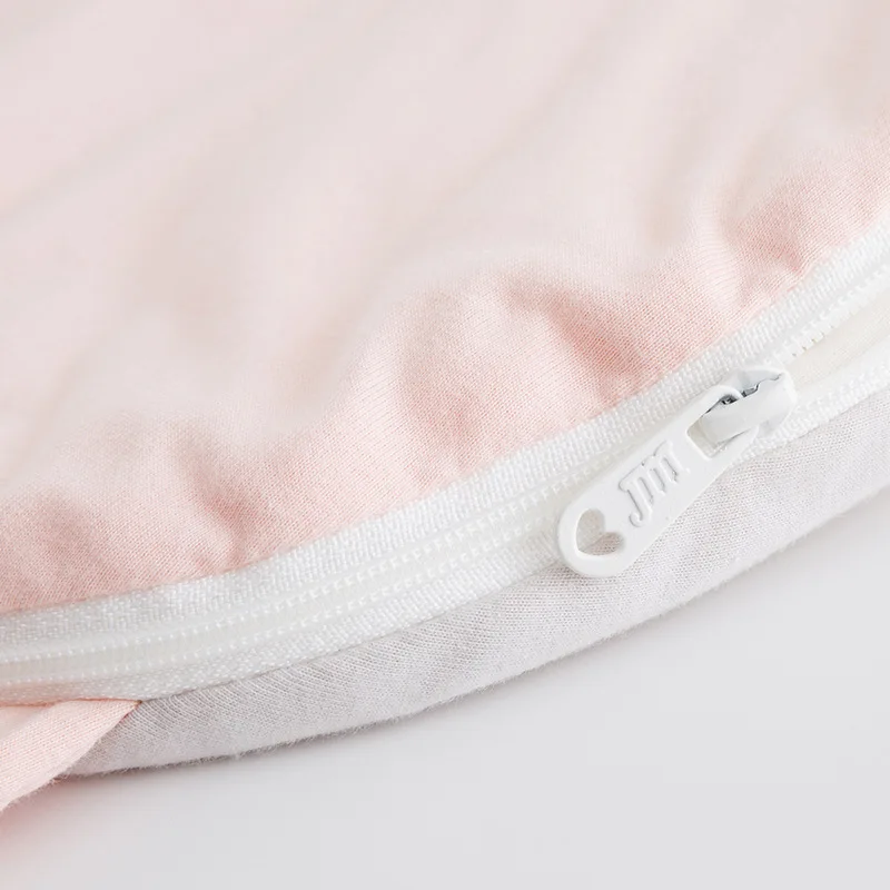 Розовый спальный мешок для маленьких девочек хлопковый с длинными рукавами и