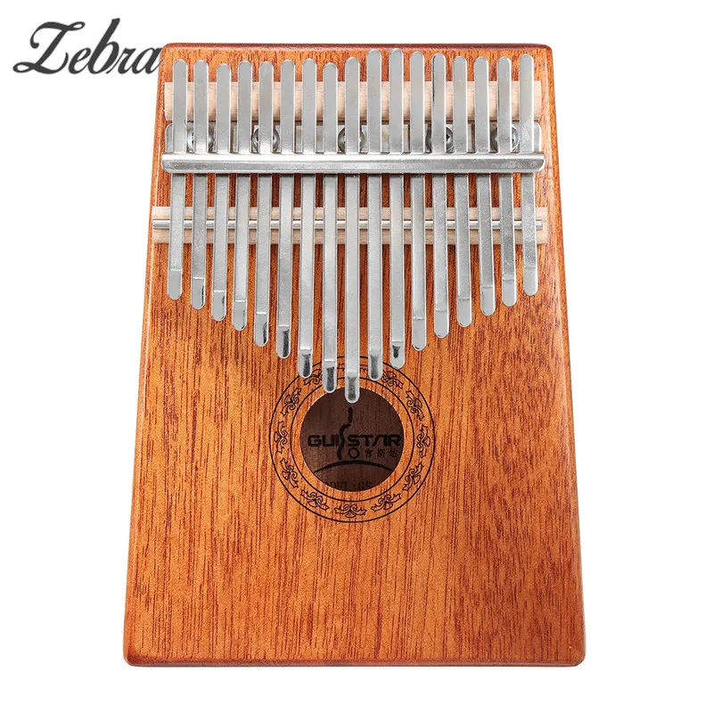 Zebra 17 клавиш Kalimba большой палец пианино высокое качество дерево корпус из красного дерева музыкальный инструмент с обучения книга Мелодия молоток