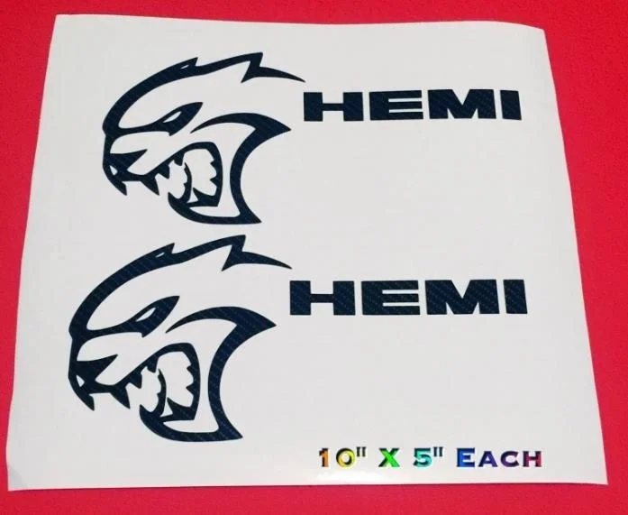 

Для 2 шт./компл. Dodge Hellcat stickers Mopar 2PC New Carbon Fiber Black Custom Challenger //// //