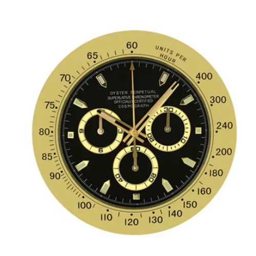 

European Style Retail Metal Watch Shape Wall Clock Silent Mechanism For Living Room Mute Wall Clocks Corresponding Logos