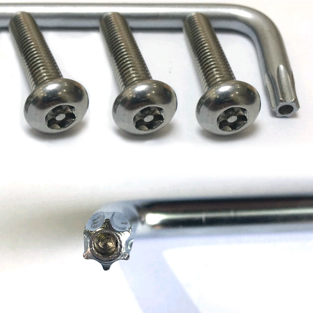 4Pcs Silver Car Anti Theft Anti-Tamper Security Stainless License Plate Screws Durable High Quality Exterior Parts Universal | Автомобили