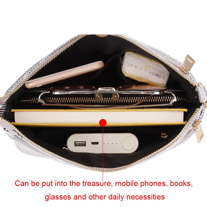 Роскошные дамские сумочки серебристого и золотого цвета дизайнерские