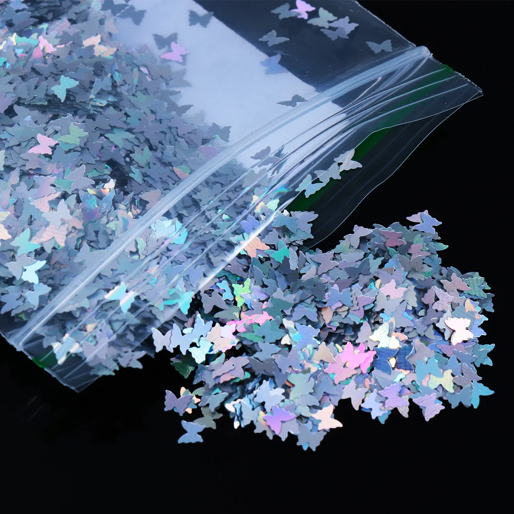 1 шт. блеск для ногтей голографические блестки бабочка кленовый лист хлопья