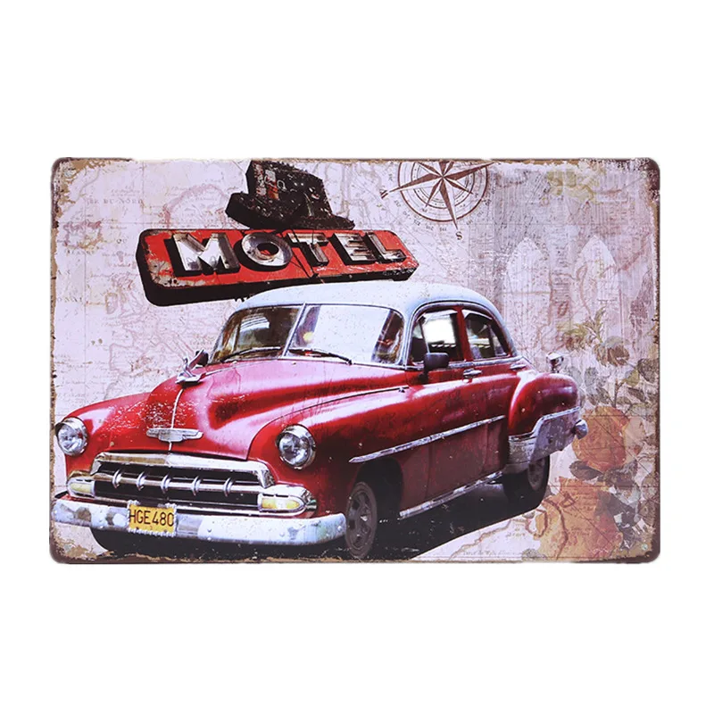 

Vintage Car Motorcycles Garage Metal Tin Sign Bar Pub Home Wall Decor Shabby Chic Art Poster Plaque Plate Pictures 30x20cm