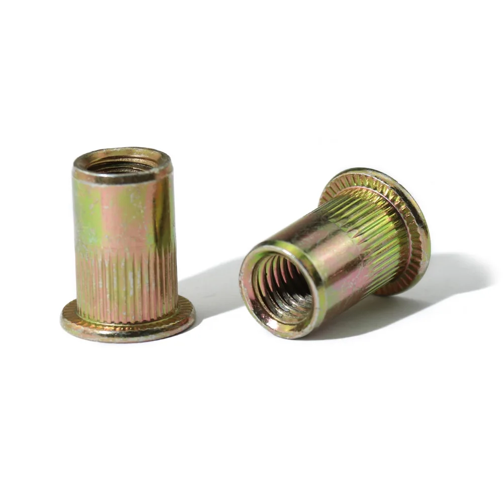 

Knurled Nuts M6 M8 M10 M12 Galvanized Carbon Steel Knurled Nuts. Flat Head Threaded Rivets. Insert The Nut. Nut Riveting Nut