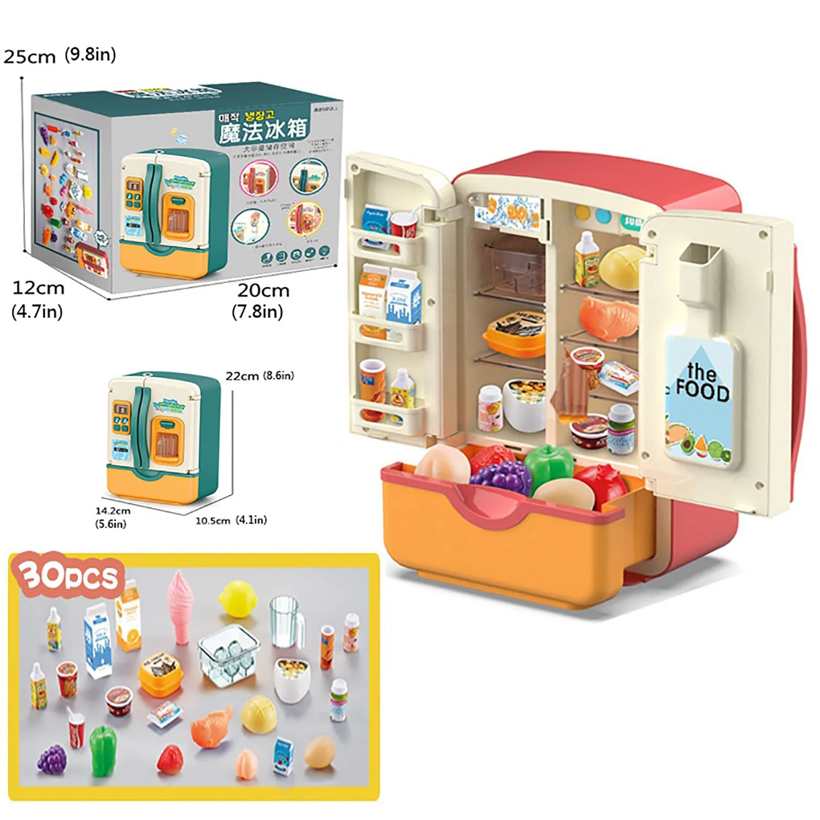 

Children Kitchen Toys Simulation Of Water Outlet Electric Children's Play House Toy Refrigerator Interactive Games Food Cookware