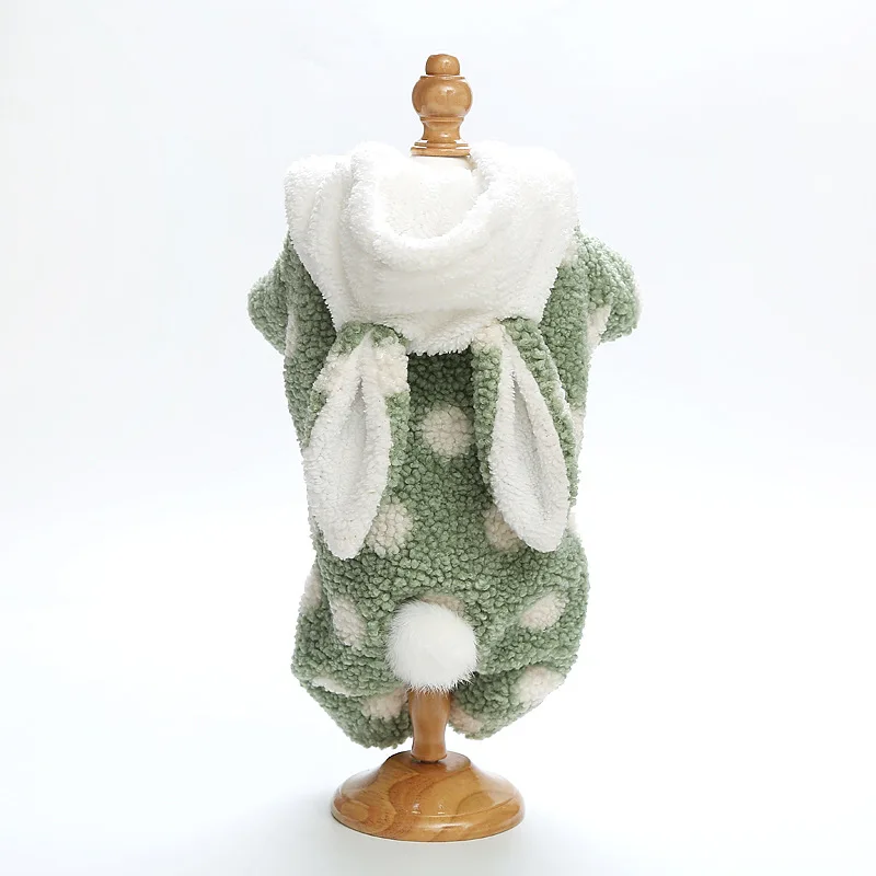 

Soft Warm Pet Dog Jumpsuits Clothes rabbit Ear Hoodies Pajamas Fleece Cat Dogs Clothes Yorkshire Dogs Coat Jacket Puppy Costumes