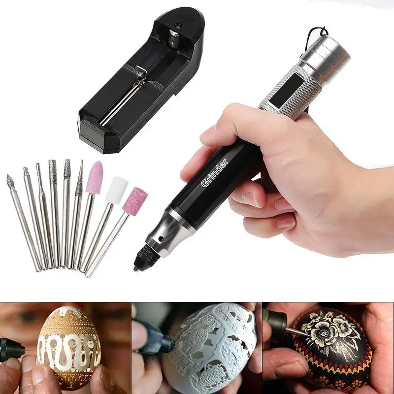 

15000RPM Wireless Mini Electric Drill Grinding Polishing Power Grinder Cordless Engraving Pen Rechargeable Rotary DIY Tool Box