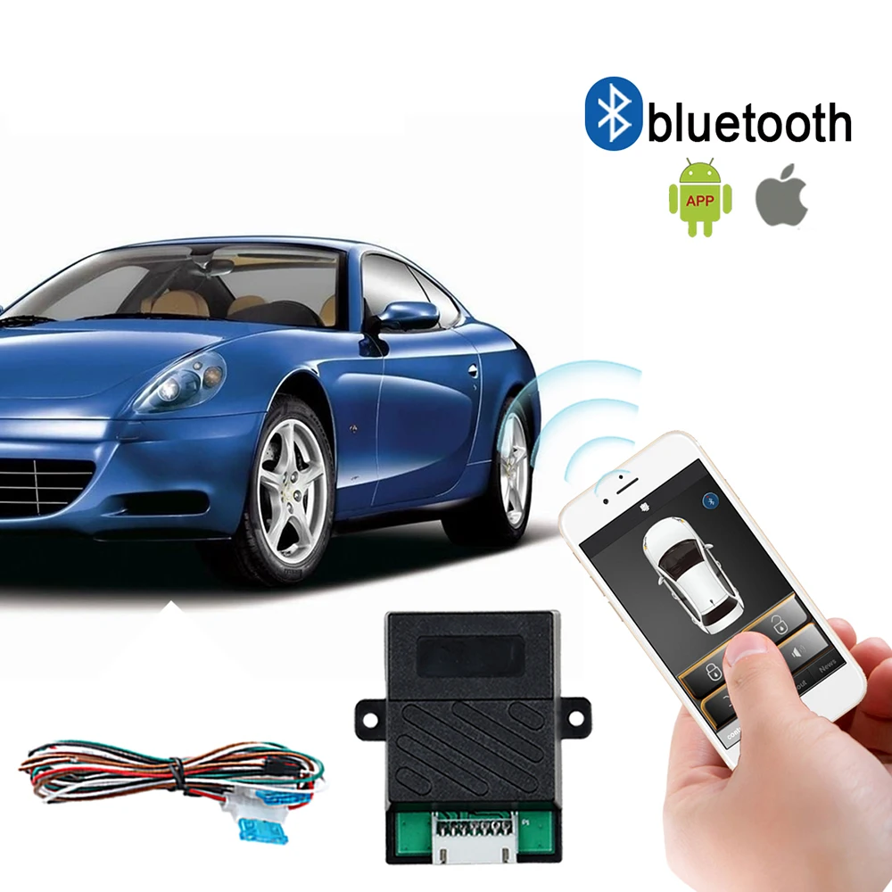 

Universal Smart Key Smartphone Remote Start Car Alarm Security Button With Automatic rising window Passive Keyless Entry