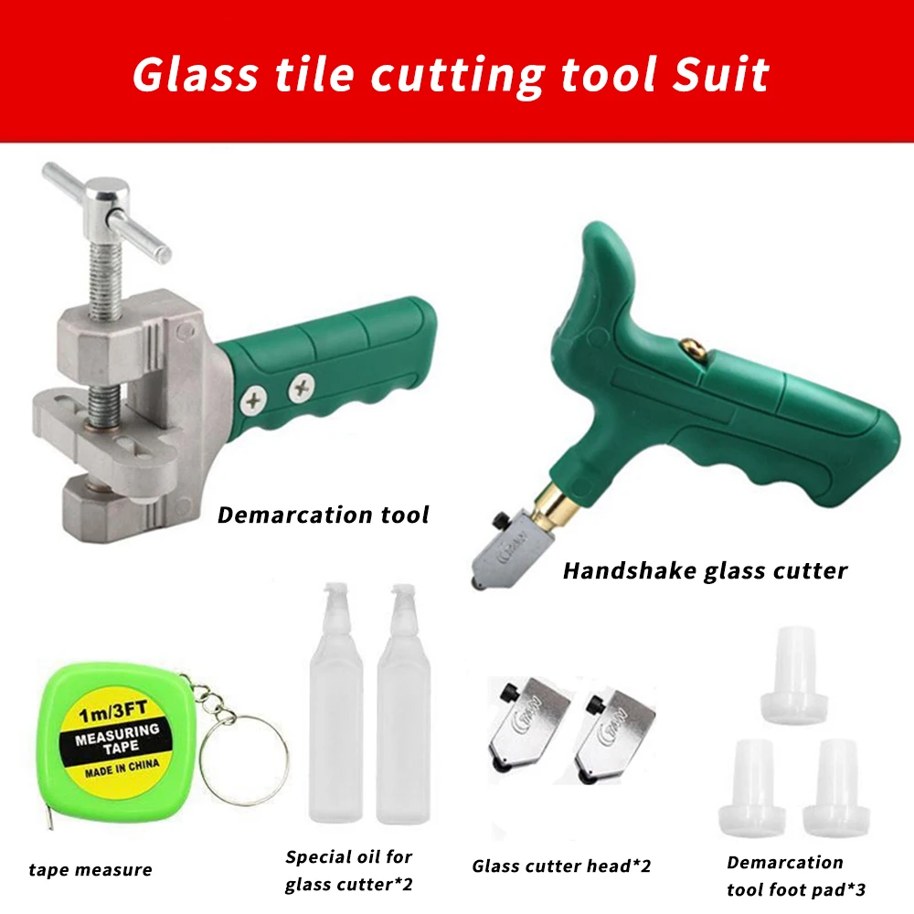 

Glass Tile Cutter Multi-Function Portable Opener Home Glass Tile Divider Handheld Glass Knife Set Diamond Cutting Hand Tools