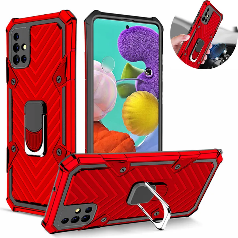 Роскошный бронированный чехол для Samsung Galaxy A51 автомобильный магнитный держатель