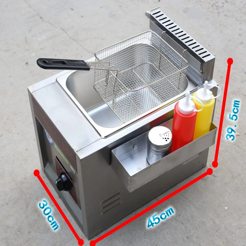 Небольшая газовая фритюрница с одним горшком коммерческая вонючий картофель фри