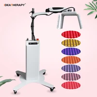 7 colours red near infrared 633nm 590nm 417nm 660nm 850nm led light therapy lamp with stand for full body home use spa bed