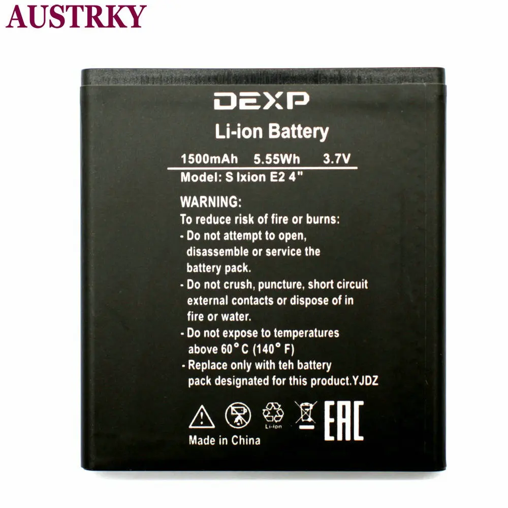 1500 мАч Новый батарея Замена для DEXP S Ixion E2 4 &quotмобильный телефон оригинальный