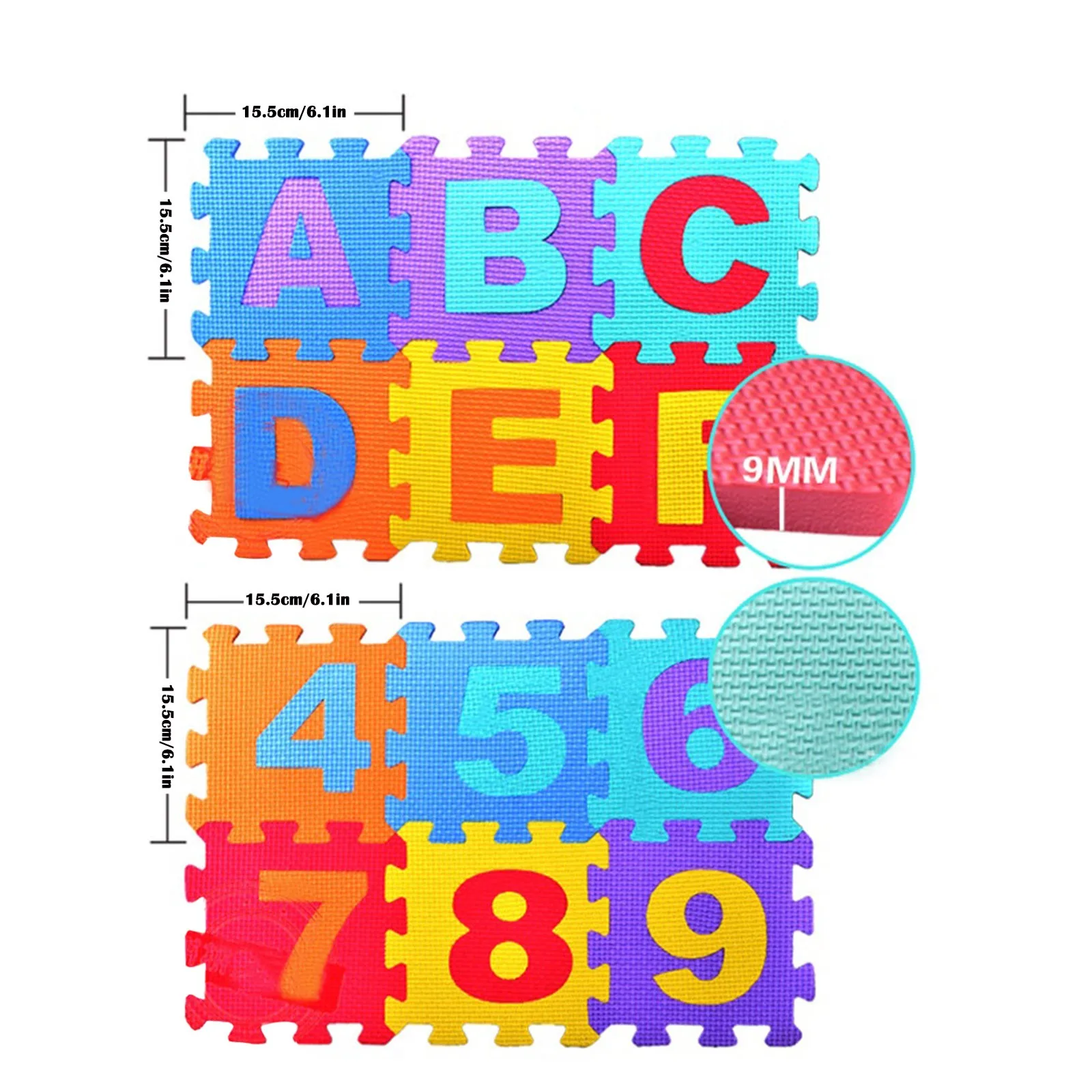 

Baby Foam Play Mat 36pcs 6.1x6.1 Inches Interlock Kid's Floor Puzzle Colorful Bebe Toys Alfombra Infantil