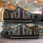 ELVISWORDS новые модные вулканизированные туфли аксессуары для парикмахерской 3D принт светильник кие дышащие низкие туфли на плоской подошве классические женские повседневные кроссовки