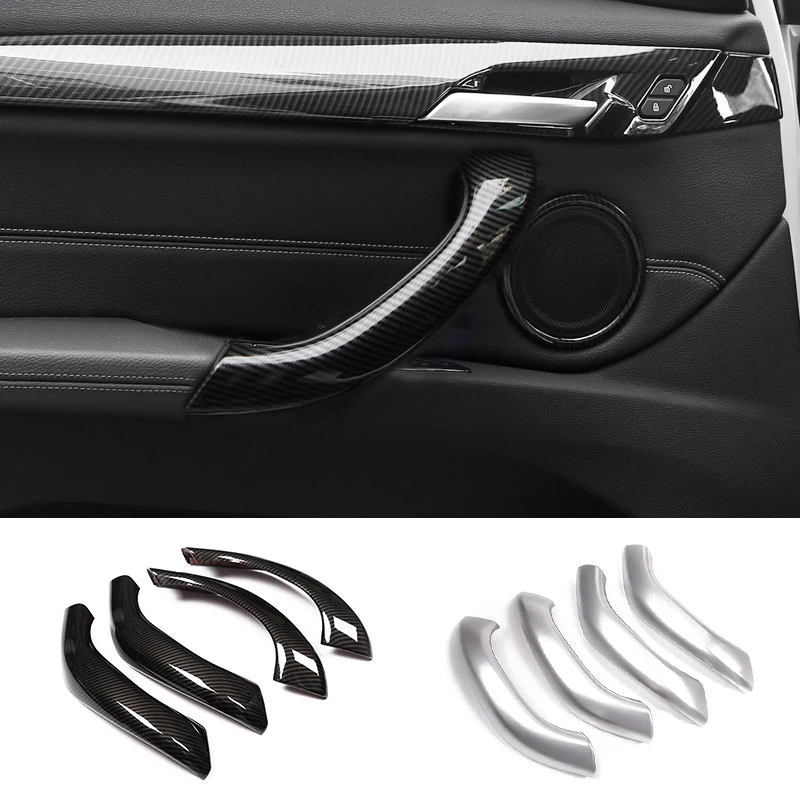 

For BMW X1 X2 F47 F48 16-21 Carbon Fiber Color Interior Door Handles Panel Cover Trim Inner Door Handle Decorate Cover