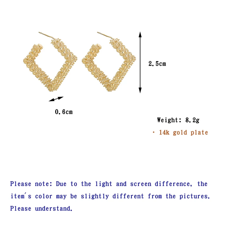 

ONYSS Fashion Geometric Stainless Steel 925 Silver Gold Hoops Earrings for man 2021