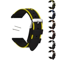 20mm 22mm 24mm silicone sport watch strap men women replacement smart watchband waterproof bracelet for samsung s4 s3 s2 huawei