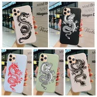 fashion dragon pattern case for xiaomi 8 9 10 10s 11 11i 11x se pro lite ultra soft silicone matte painted protection cover