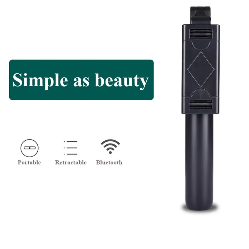 

3 in 1 Wireless Bluetooth Selfie Stick Foldable Mini Tripod Expandable Monopod with Remote Control for iPhone IOS Android K07