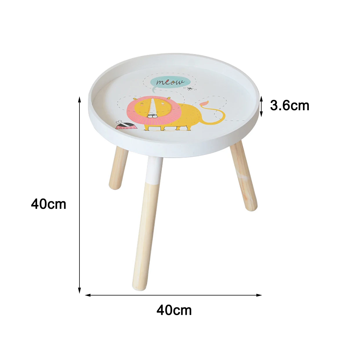 

Modern Round Coffee Tea Side Sofa Table Stand Simple 40cm Mini Nordic Convenient Tea Tables Living Room Decoration Bedside Table