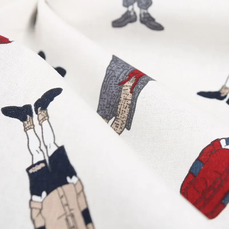 

100% Pure Cotton Fabric for Dress Hip Hop Boy Printing Pattern Soft Comfortable Sewing DIY Handmade Patchwork Cloth
