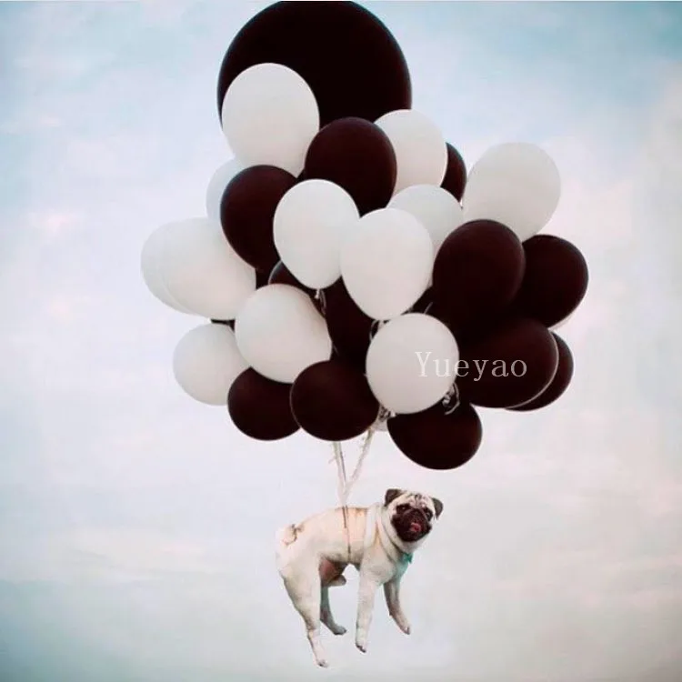 20 штук Цвет белый черный Цвет: розовый золотистый Воздушных шаров из латекса