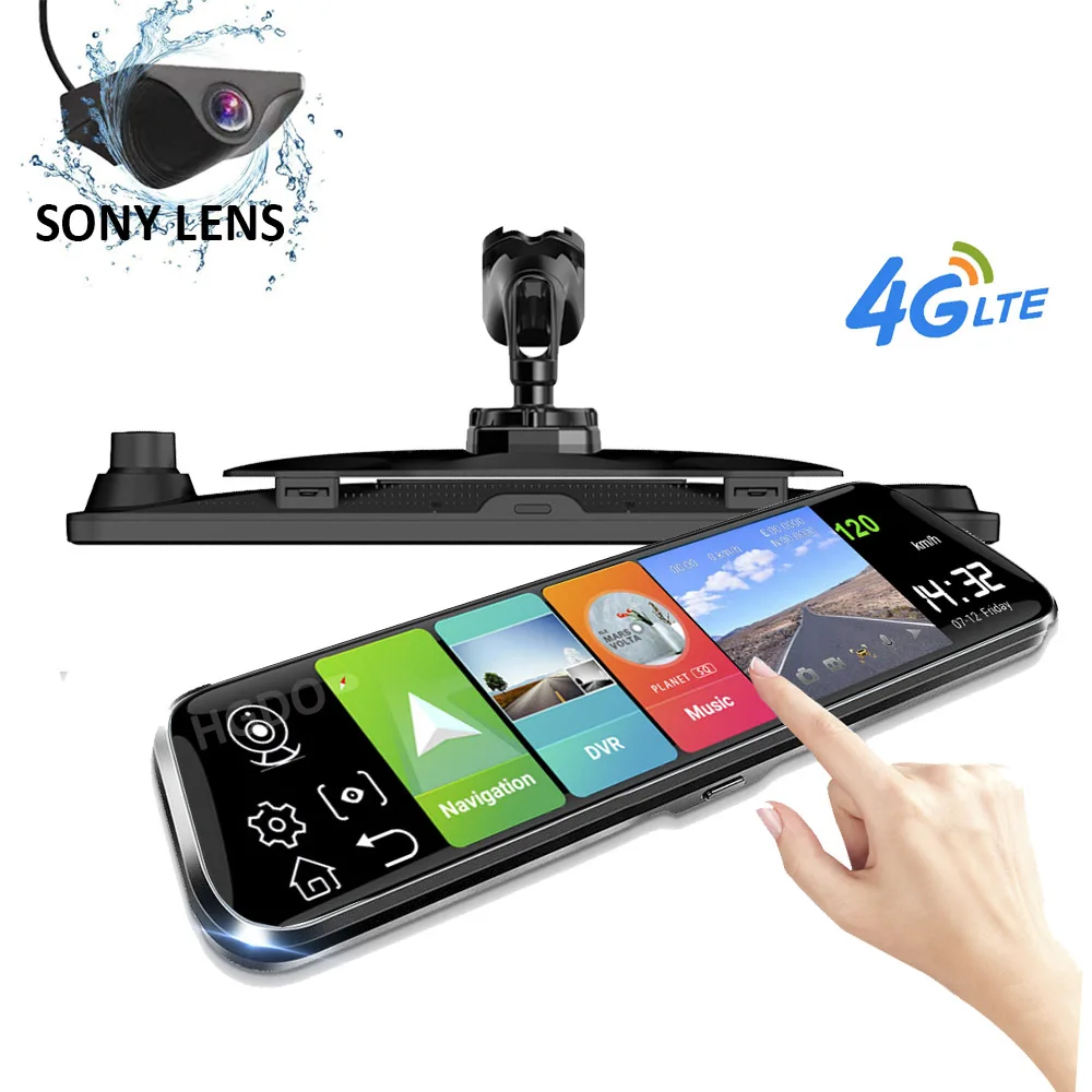 

10" 4G Car DVR Android 8.1 RearView Mirror FHD 1080P ADAS Dash Cam Camera Video Recorder Auto Registrar Dashcam GPS with Mount