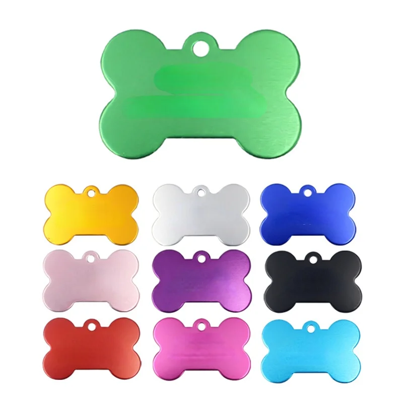 1 pcs Personalized Engraving Anti-lost Dog ID Tag Identification Customized Pet Name Puppy Collar Cat Bone Tags Supplies | Дом и сад