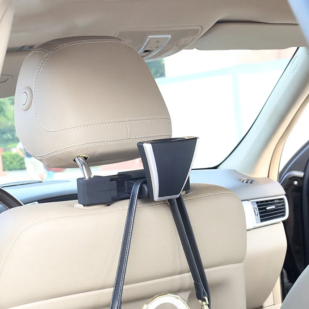 

TiOODRE Автомобильная Многофункциональная вешалка с крючками, стабильная подголовник, вешалка для пальто, вешалка для подвешивания сумок, оде...