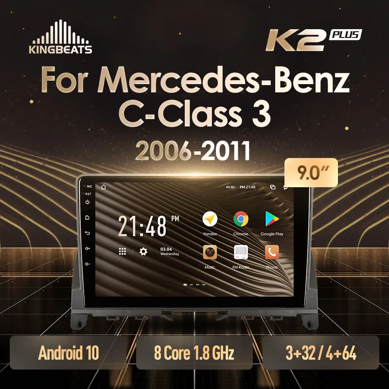 KingBeats штатное головное устройство For Mercedes Benz C Class 3 W204 S204 2006 2011 GPS Android 10