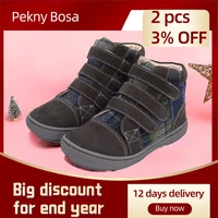 pekny bosa childrens autumn boots for girls real leather shoes for boy soft bottom shoes for toddlers kids barefoot shoes 25 30