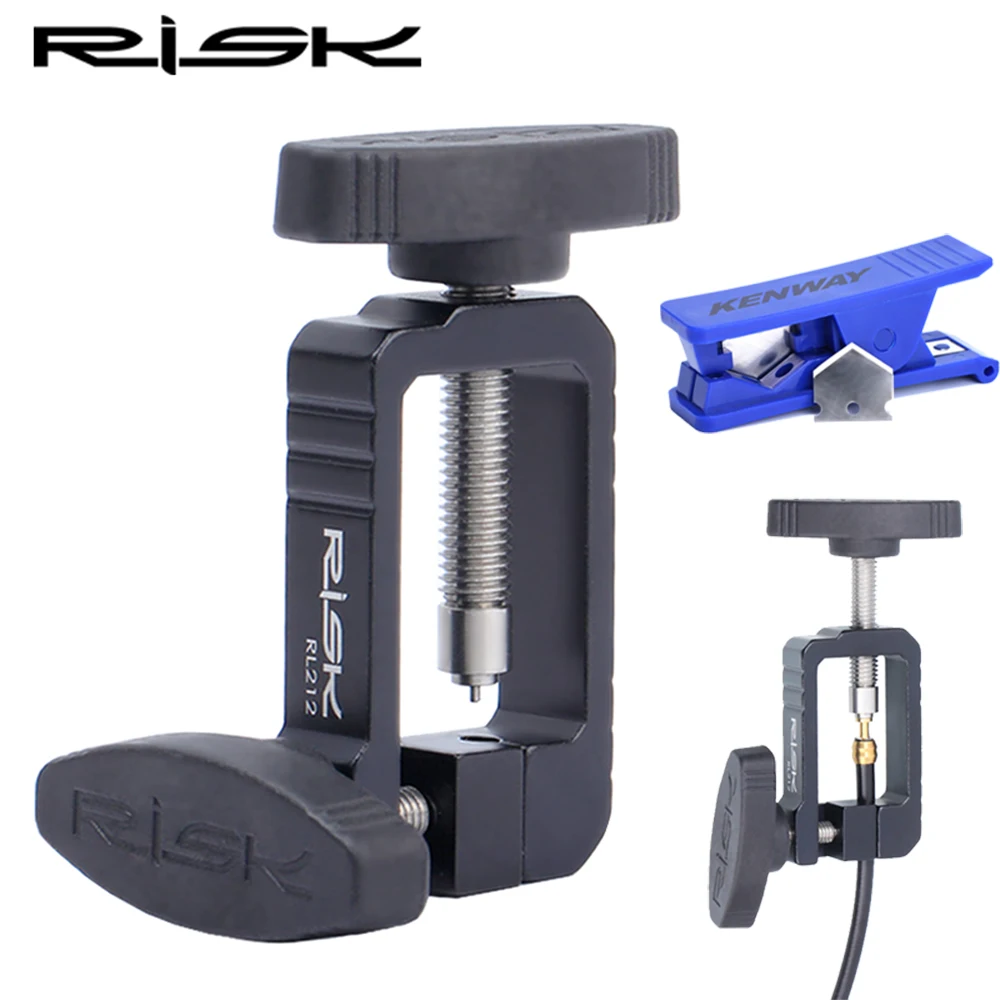 

RISK Bicycle Oil Needle Driver Tool Hydraulic Hose Cutters Set for Disc Brake Hose Needle Connector install Tools For BH59/90