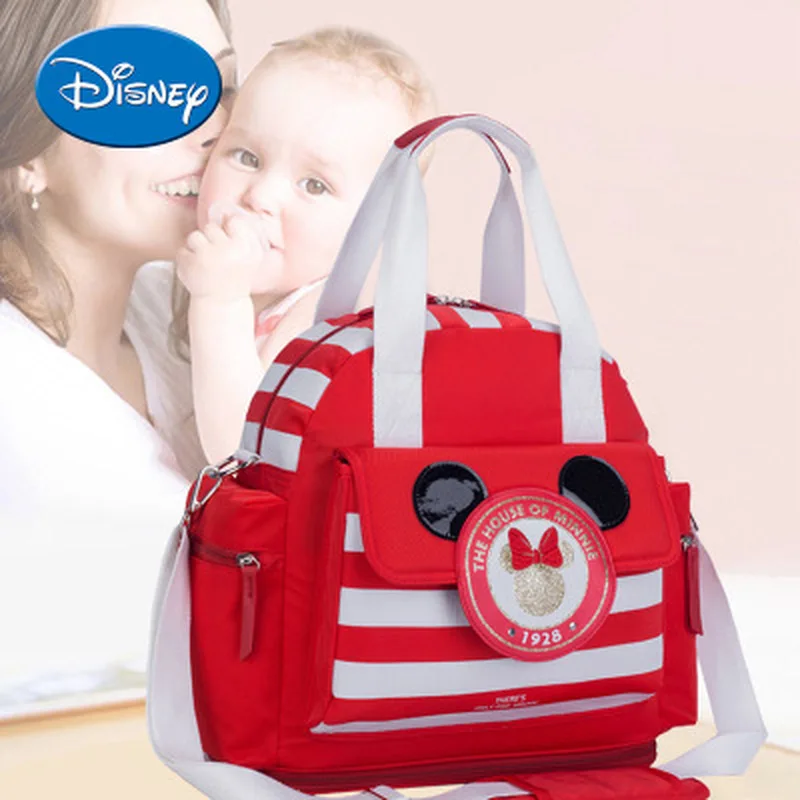 

Disney Minnie Diaper Bag Fashion Mummy Bag Handbag Multifunctional Large Capacity Backpack Baby Outing Practical Backpack