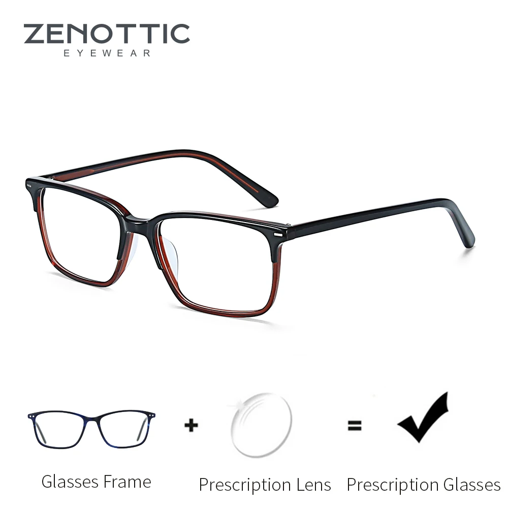 ZENOTTIC, мужские очки, оправа, квадратная, близорукость, дальнозоркость, очки, ацетат, оправа, очки, Корея,, очки BT2012