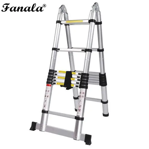 2 5 м лестница Выдвижная складная алюминиевая елочка телескопическая удлинение