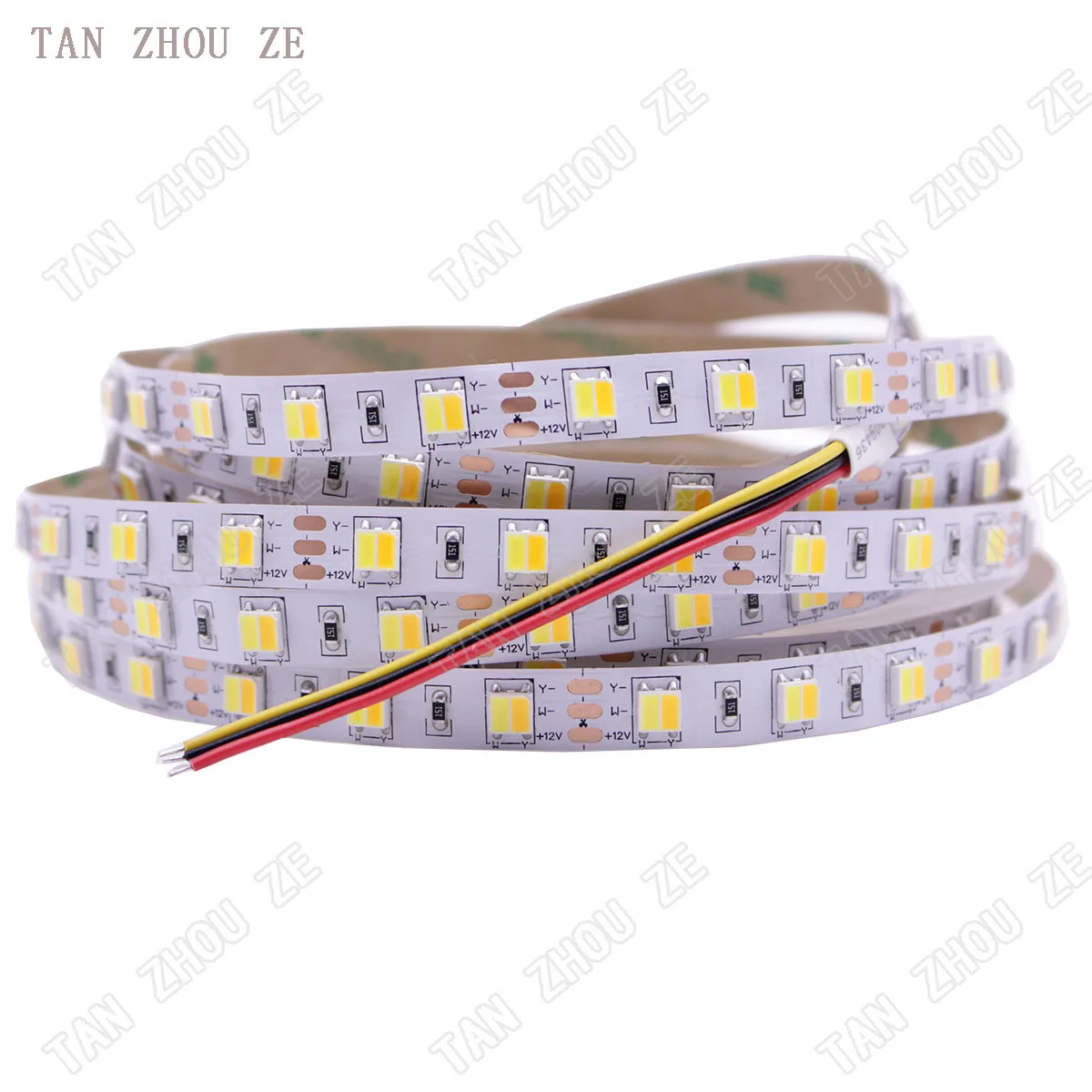 3pin 5 м 12 в двойной цвет 5050/5025 Светодиодная лента DC12V гибкая лента, CW/WW двойной белый в 1 чип Цвет температура регулируемая CCT