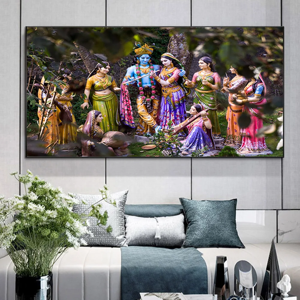 

Diamond Painting Full Square Round Drill Abstract Radha Krishna Love Art Mosaic Crystal Religion Diamond Embroidery Novelty Gift