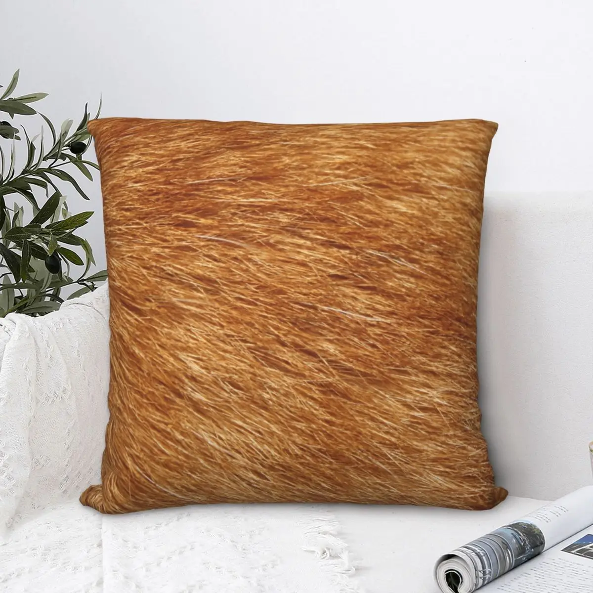 

Fashion Throw Pillow Case Simulation Animal Fur Cushion For Home Sofa Chair Decorative Hug Pillowcase